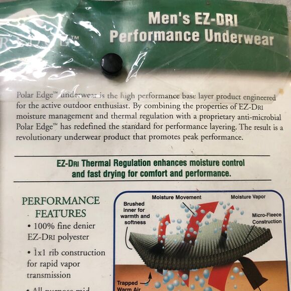 Men’s Polar Edge EZ-DRI Performance Thermal Pants for Layering SZ M(32-34) - Picture 8 of 8